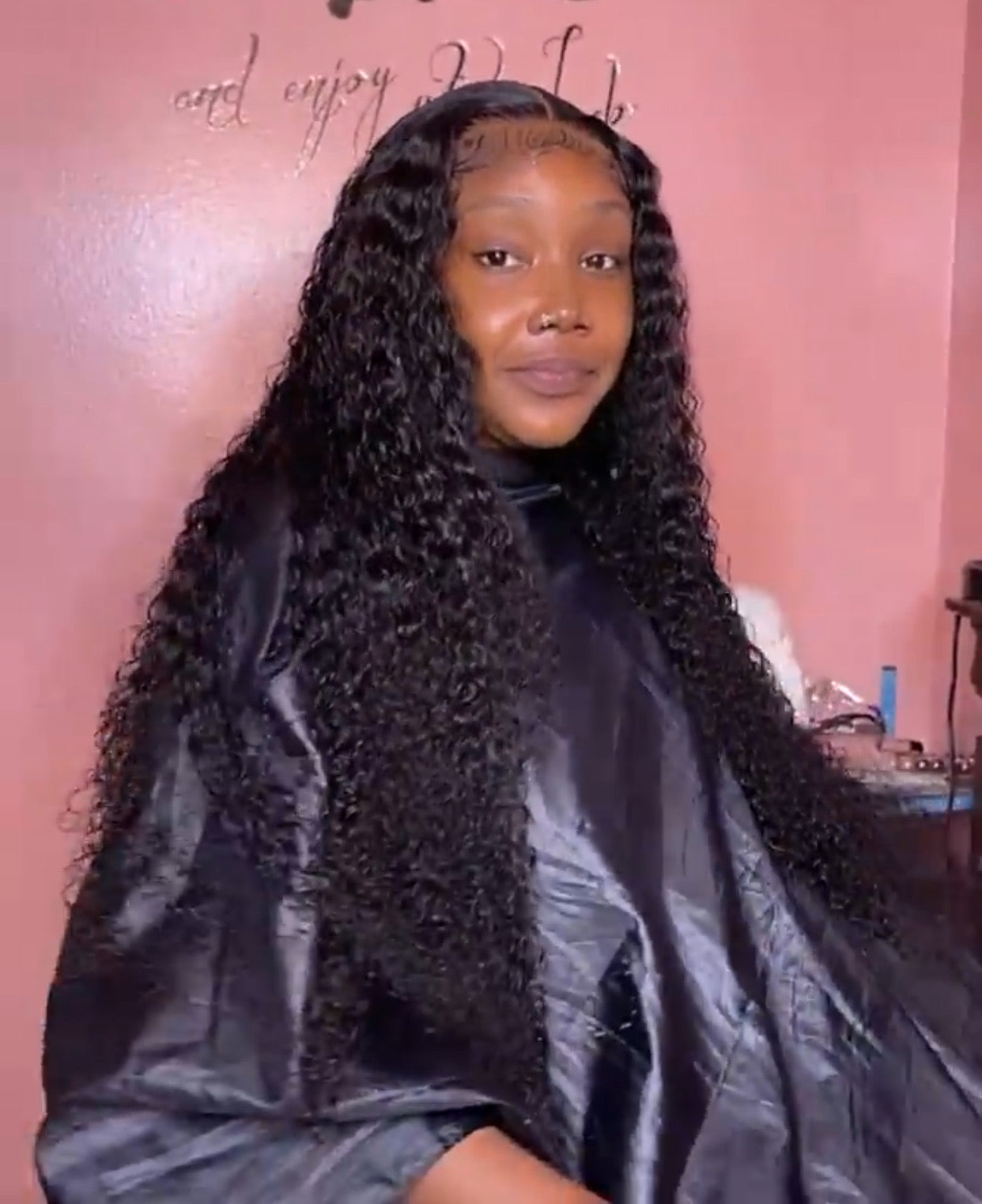 Jet Black Textured Wigs